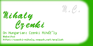 mihaly czenki business card